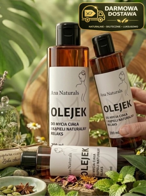 Olejek do mycia ciała i kąpieli – Naturalny Relaks