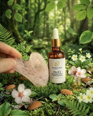 Szkolenie online gua sha, migdałowy rytuał blasku – olejek z witaminą E & gua sha