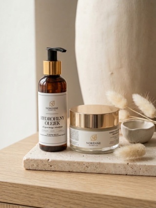 Zestaw Duet  Anti-Aging: Hydrofilny Olejek do Mycia Twarzy & Intensywny Krem Przeciwstarzeniowy