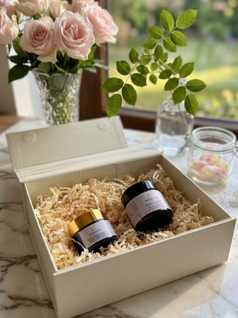 Zestaw prezentowy: Botaniczny rytuał blasku i odbudowy (Krem do Twarzy 50 ml + Krem pod Oczy 30 ml)